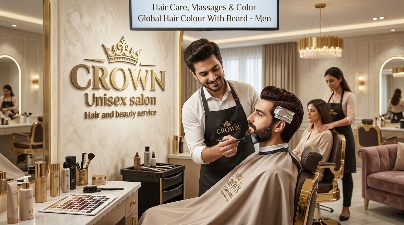 Global Hair Colour With Beard - Men